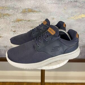 Skechers Classic Fit Shoes Mens Size 11 Navy Air Cooled Memory Foam Sneakers